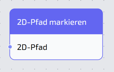 2D-Pfad markieren Node