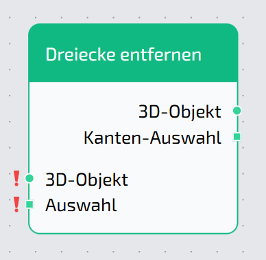 Dreiecke entfernen Node
