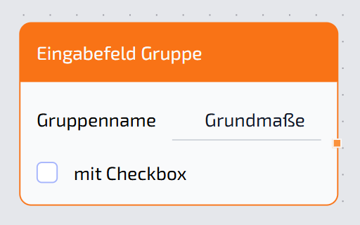 Eingabefeld Gruppe Node