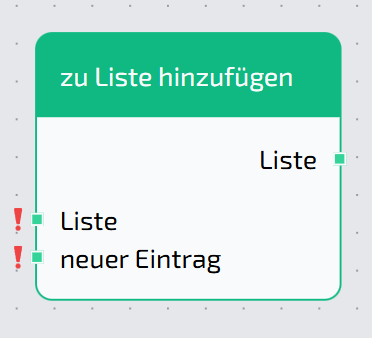 zu Liste hinzufügen Node
